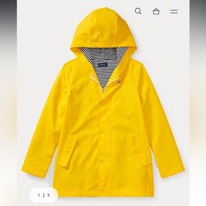 Kids Polo Ralph Lauren Yellow Rain Lined Jacket Size 5
